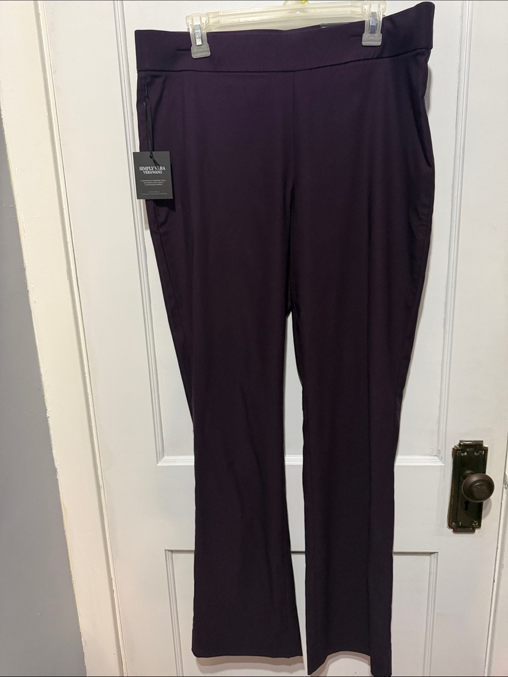 Simply Vera Vera Wang Plum Boot-Cut Pull-On Pants